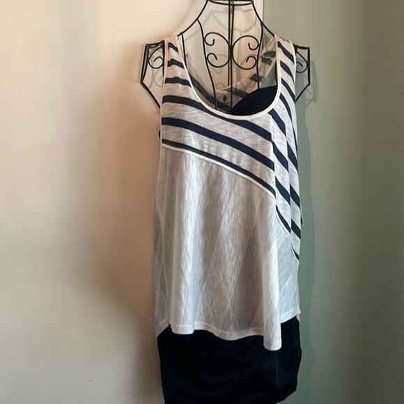 FP Movement striped Keep Rolling Tank Top blue and white S - Picture 1 of 5